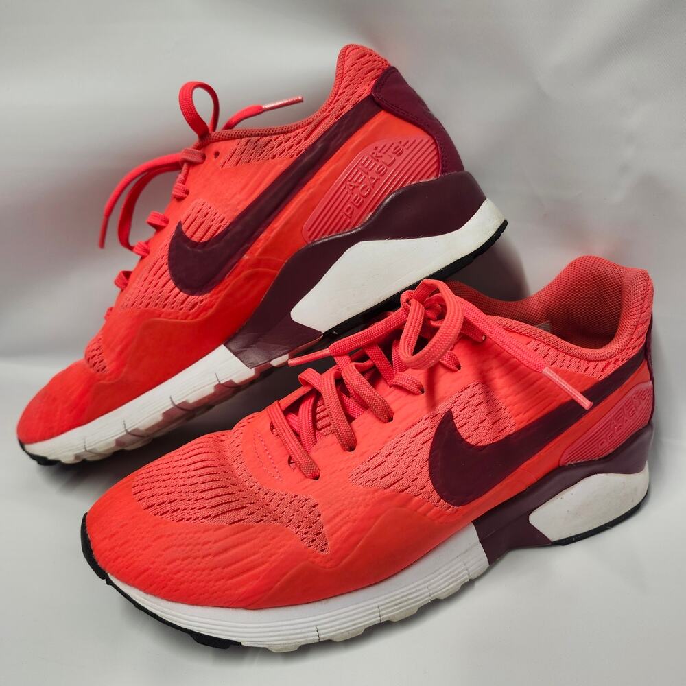 Nike Air Pegasus 92/16 Women’s Size 8 Bright Crimson Running Shoes - Picture 2 of 6